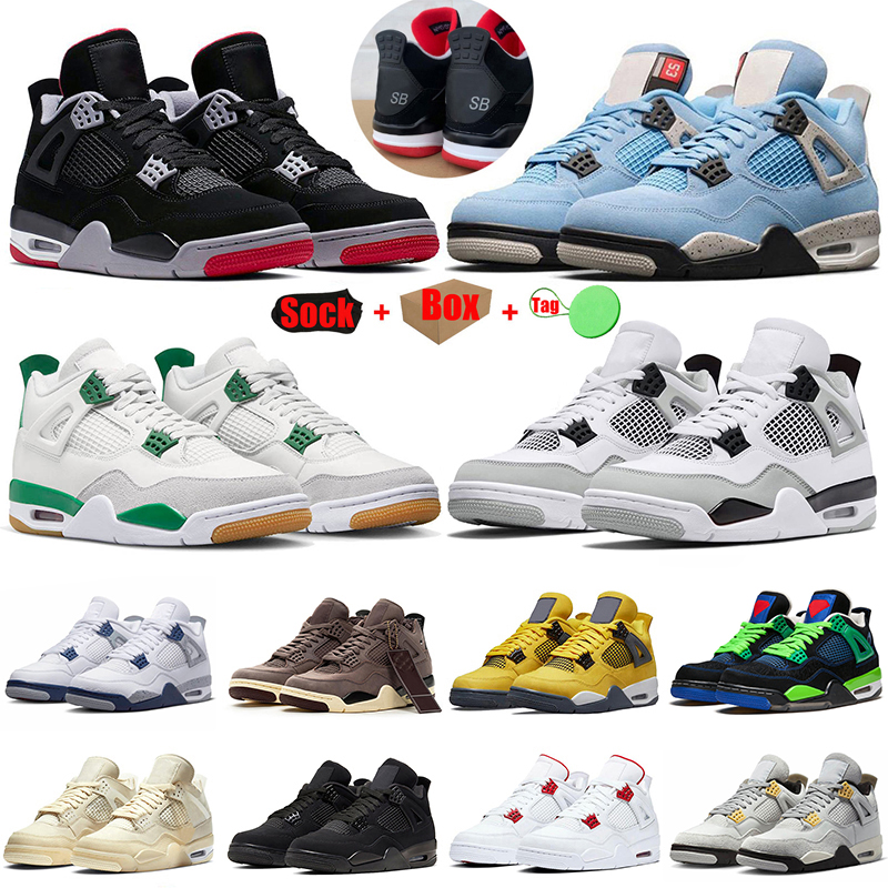 

4 4s IV Basketball Shoe Jumpman Men J4 Midnight Navy Photon Dust Bred Offs Blue Thunder White Black Cat Messy Room Violet Ore Sneakers With Box Big Size Us 13, Color#18 40-47 union sophomore album