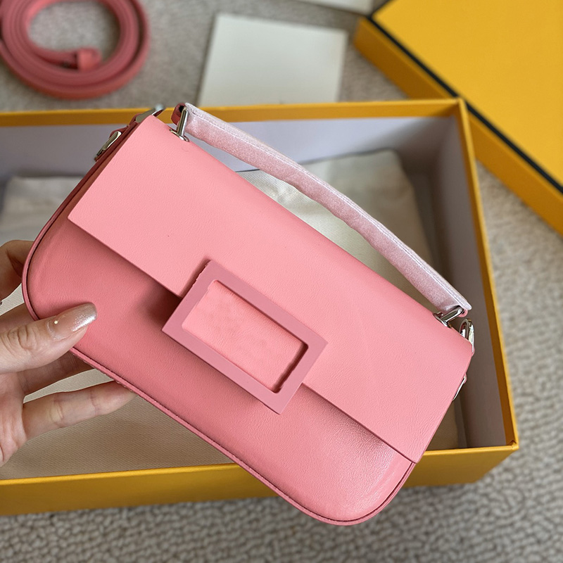 Womens Classic Mini Flap Calfskin Baguette Bags Baking Varnish Hardware Top Handle Totes Crossbody Shoulder Strap Handbags For Spring Summer 19X1