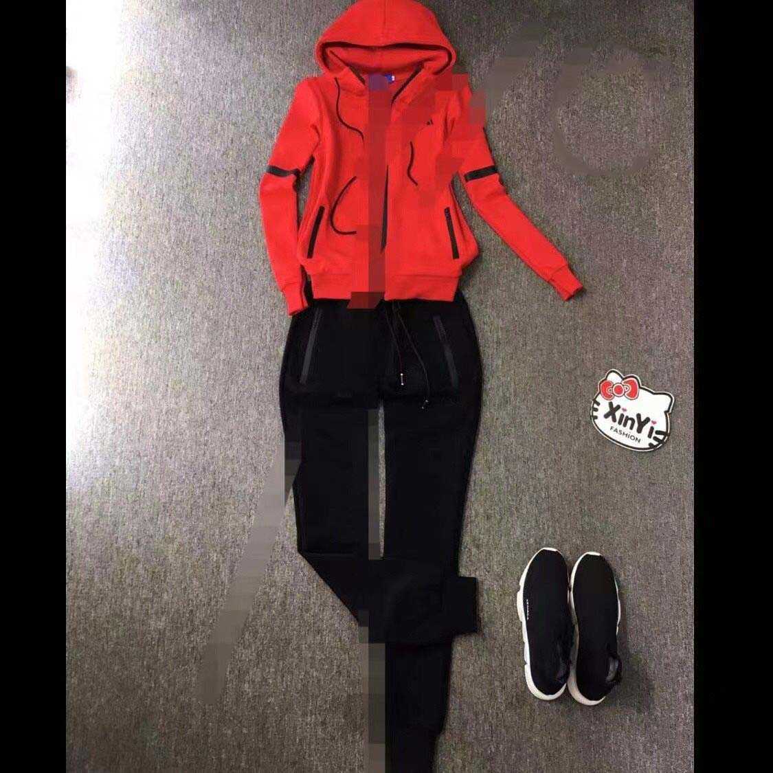 

23ss Designer brand tracksuit Spring Autumn New Korean Slim Hooded Zipper Coat Pants Sports Suit Womens Wear womens clothing a1, White