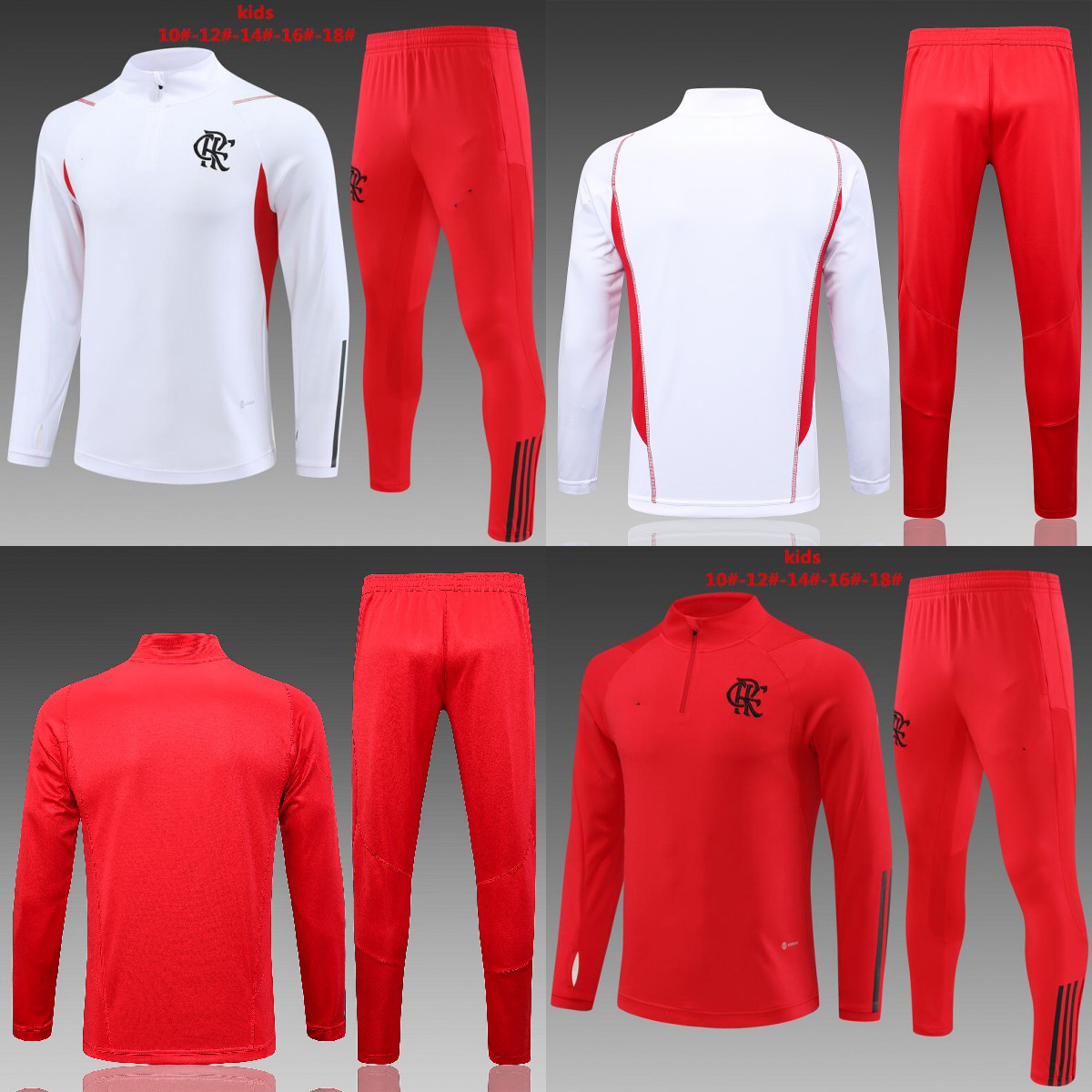 

2022 2023 Flamengo Soccer Jerseys Sets Tracksuits kids kit Corinthians Sao Paulo Flamenco jacket Sportswear Jersey Training uniform shirt S-2XL, Red