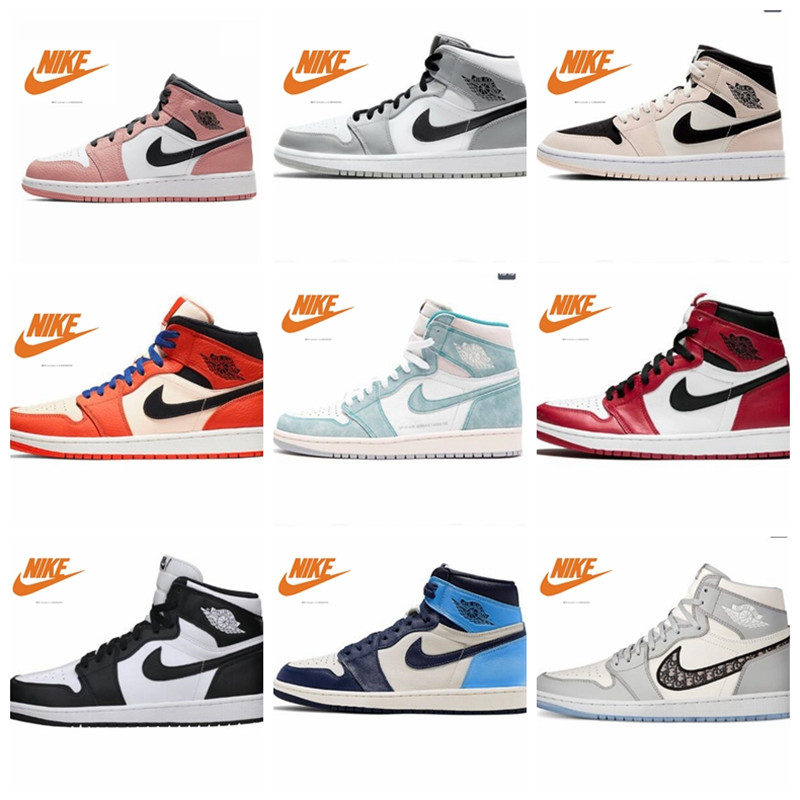 

Nike Air Jordan 1 Men Women Outdoor Casual Sneakers Cushion Sports Running Shoes General Breathable Basketball Shoes Mesh size 36-44 AM1, 12