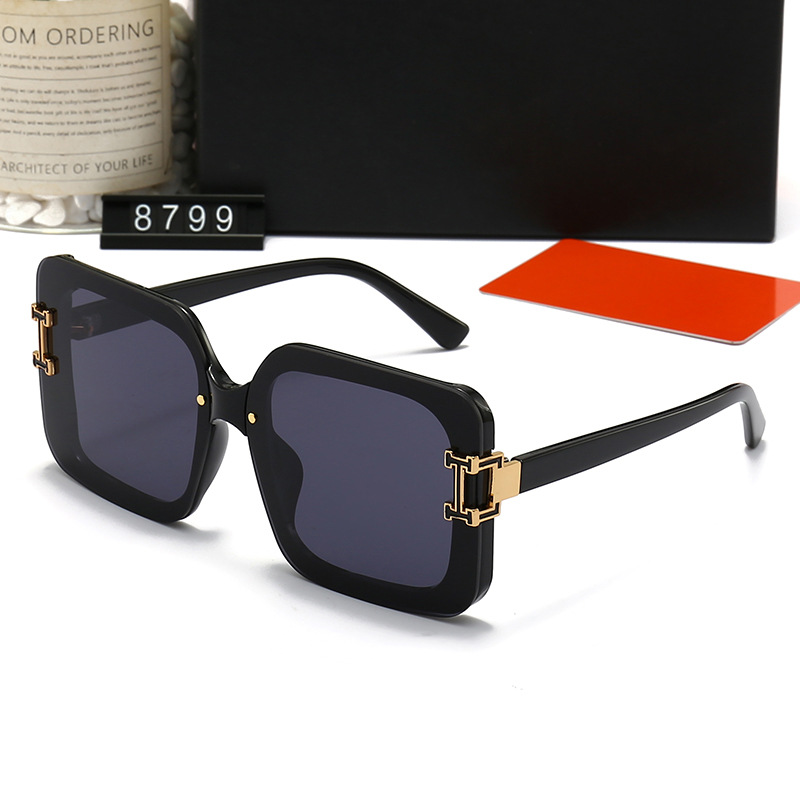 H Designer Sunglasses Fashion Luxury Sunglasses For Women Men Vintage Full Frame Driving Beach Shading UV Protection Glasses Gift With Box-image-883692755