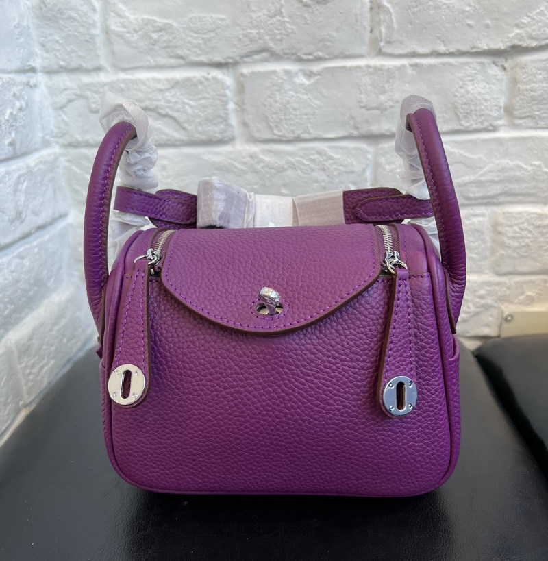 

2023 Luxury Designer Bags Original new h family shrunken leather head layer cow Lindys bag doctor medicine box portable shoulder women's 2 AN57, Black11