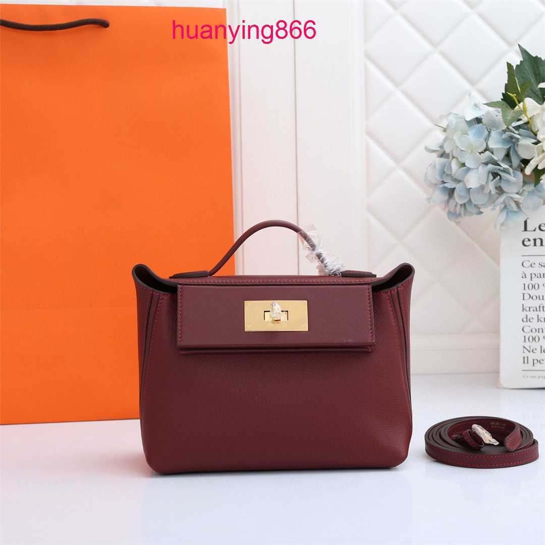 

Original Edition 8a Herms's Bags for Designer Woman Cordio 2424 mini Tote Headpack Eve Cowhide Women's Square Hand Sewn with Wax Thread Messenger MSXK, China red mini