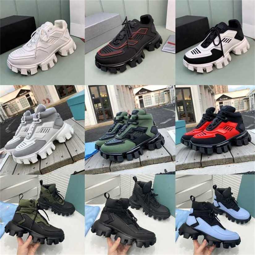 

Sneakers Platform Shoes Runner Trainer Outdoor Shoe Knit Fabric Low Top High Top Light Rubber Cloudbust Thunder Mens Woman Outdoor Shoe New Colors With Box NO33 9SA0