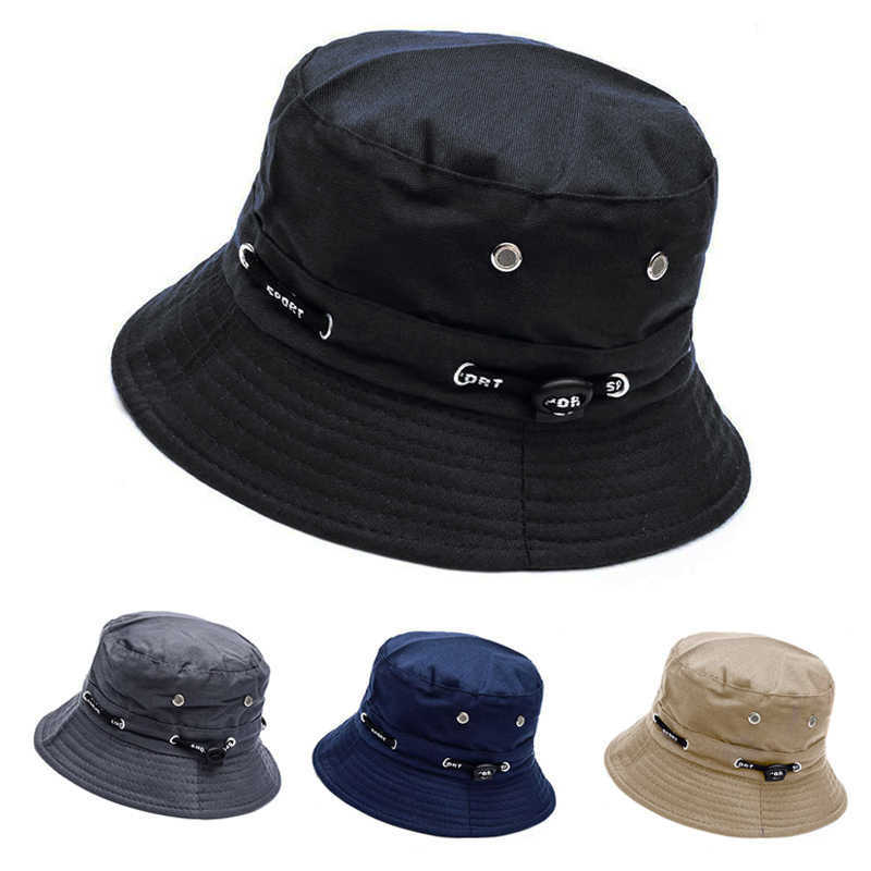 

HBP Bucket Wide Unisex Brim Hats Hat Solid Color Foldable Panama Fisherman Hat Women Men Wide Brim Protection Sun Hat P230311, Navy blue