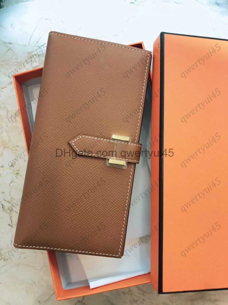 

Qwertyui45 Wallets Luxury Designer Women's Long Wallet Bearn Coin Purse Leather Card Holder Mens Ladies Gift Key Pouch With Box Cardholder Wallets 7A Quality 031123H, Black