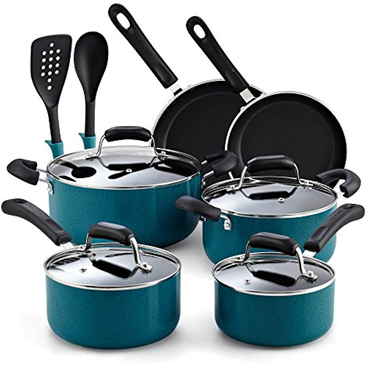 

Cook N Home 12-Piece Nonstick Stay Cool Handle Cookware Set