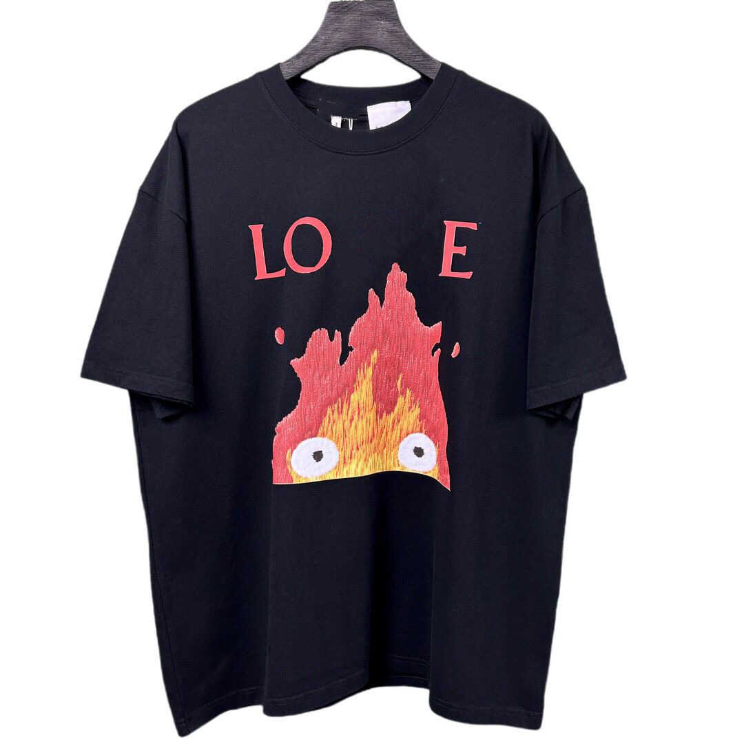 

Designer Luxury Loes Classic Early Spring New Embroidery Miyazaki Hayao Tmall Castle Round Neck Short Sleeve T-shirt For Men And Women