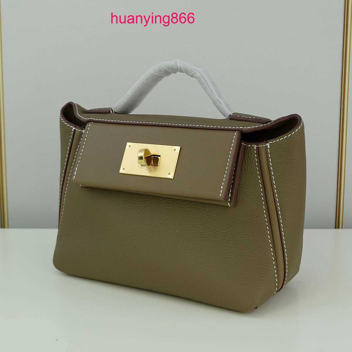 

Bags Designer for Herms's Woman 2424 Mini Litchi Grain Leather One-shoulder Diagonal Cross Portable Women's Tote Fashion High-capacity Trend 2 1GYL, Black3