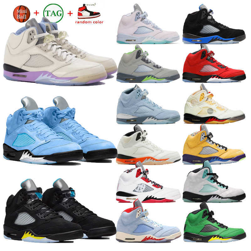 

designer shoes Jumpman 5s Basketball shoes 5 Trainers Sneakers Sports Man and Woman high quality design retro UNC University Blue size 40-47, 20#