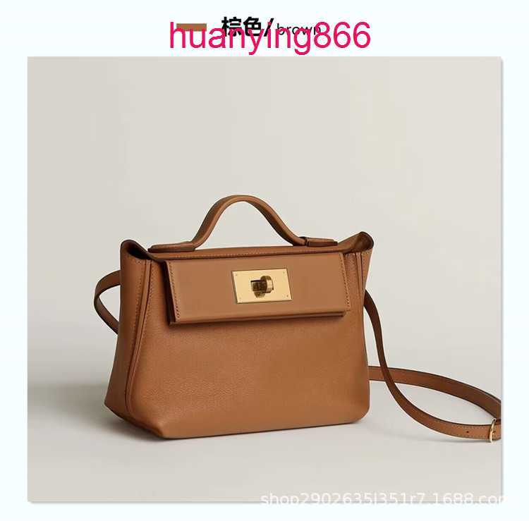 

Original Edition 8a Bags Designer for Herms's Woman Handmade Wax Thread New Cow Leather Wing 2424 Kelys's Women's Litchi Portable Catfish PCBU, Black mini - pure hand wax thread