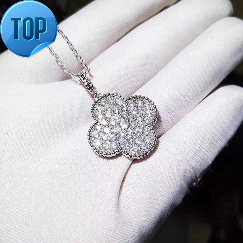

Fashion Classic 4/Four Leaf Clover Necklaces big Pendants Mother-of-Pearl flower Sweater Long Chain 18K for Women Girl Valentine's Mother's