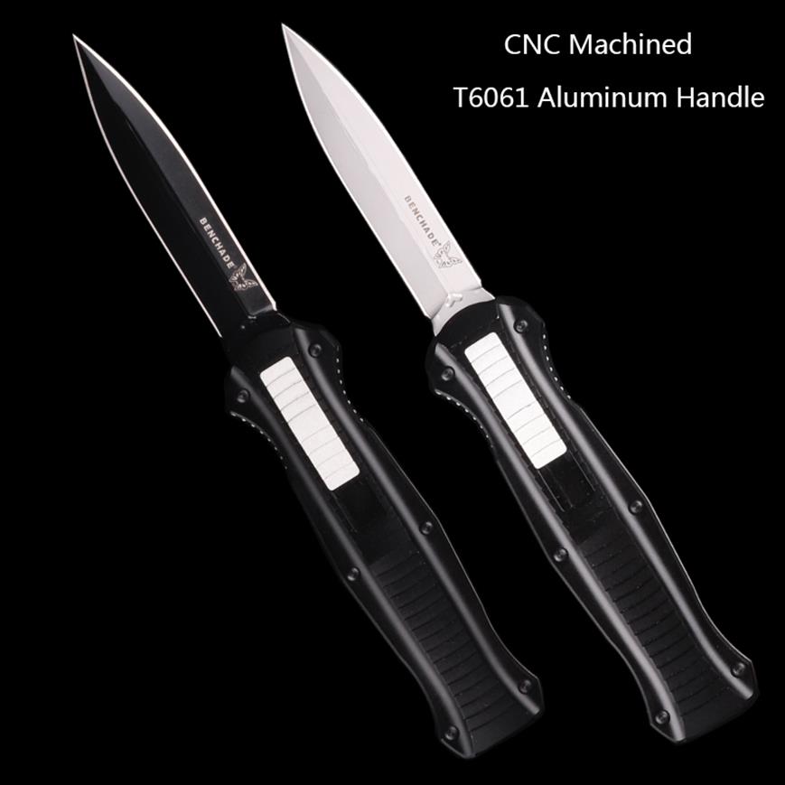 

CNC machined Benchmade knife 3300 T6061 Aviation Aluminum automatic edc D2 blade double action tactical knives point pocket knifes253y