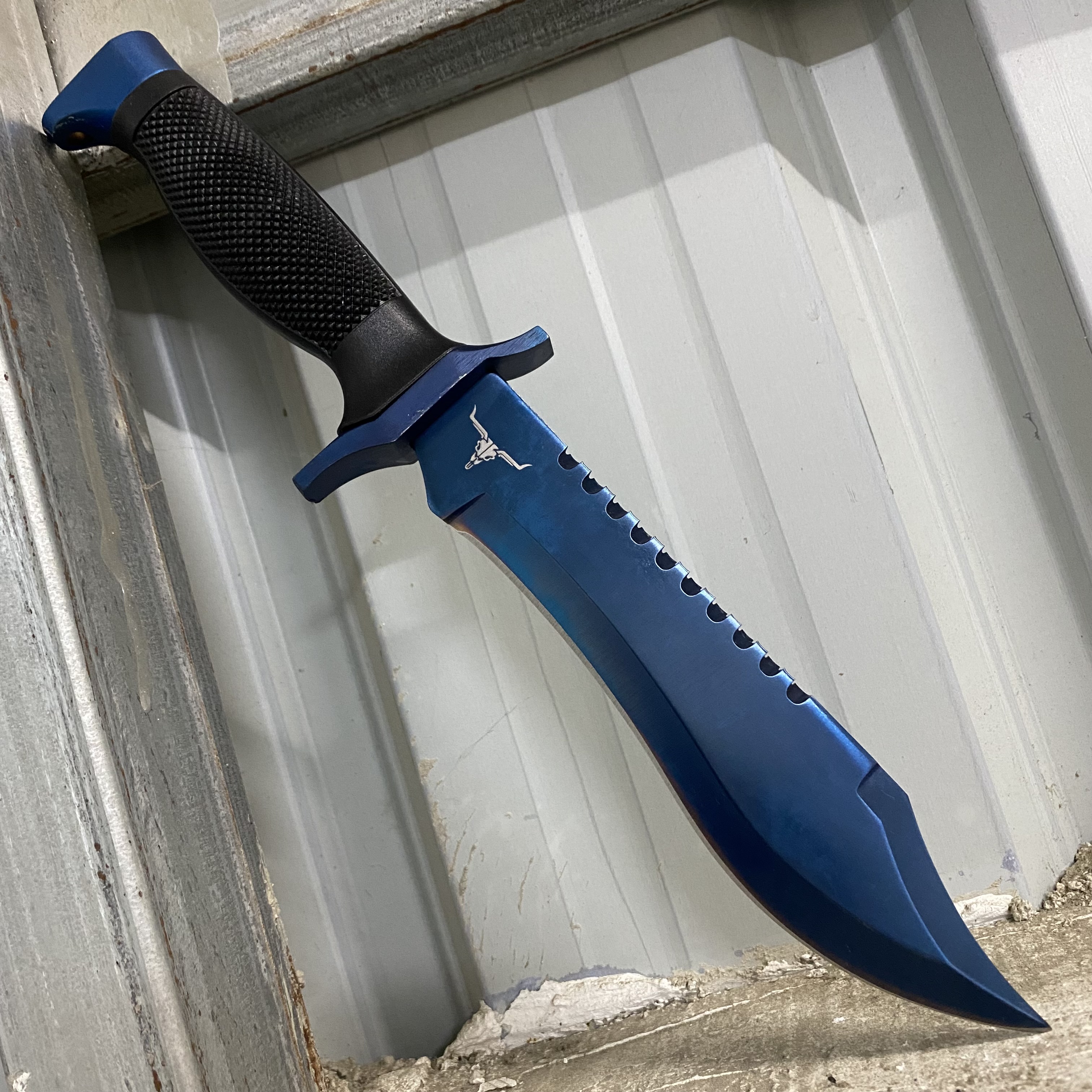 12" Blue steel Counter Strike karambit Real sharp csgo bowie knife Hunting Camping knifes Survival Tactical knifess Outdoor knives Fixed Bla-image-849020040