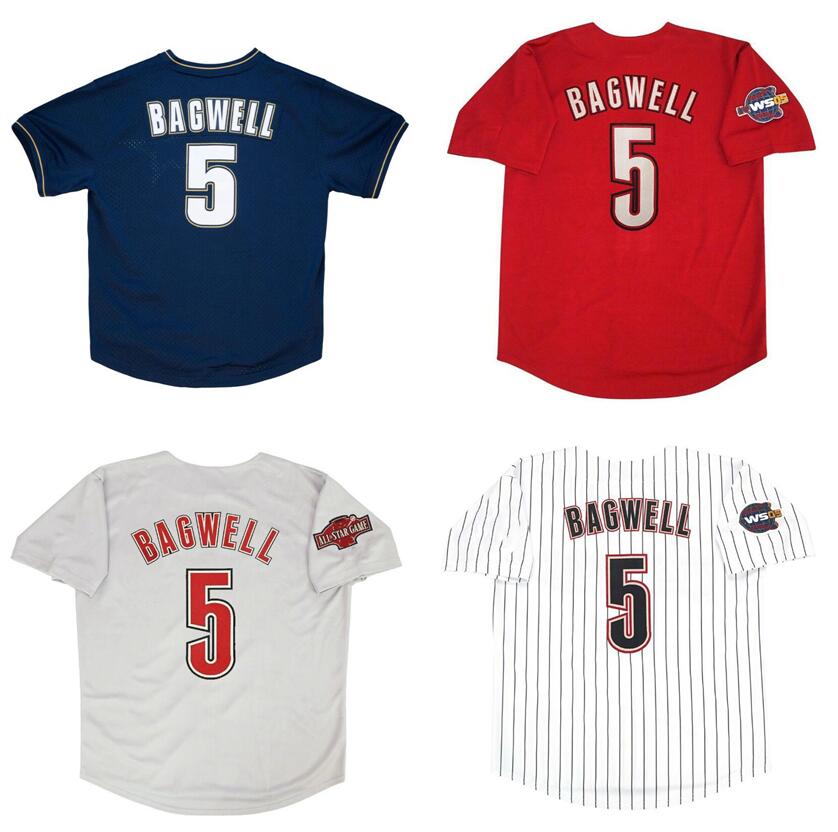 

Stitched Baseball Jerseys 5 Jeff Bagwell Mitchell Ness jersey 1991 1997 2005Men Women Youth S-4XL retro jersey