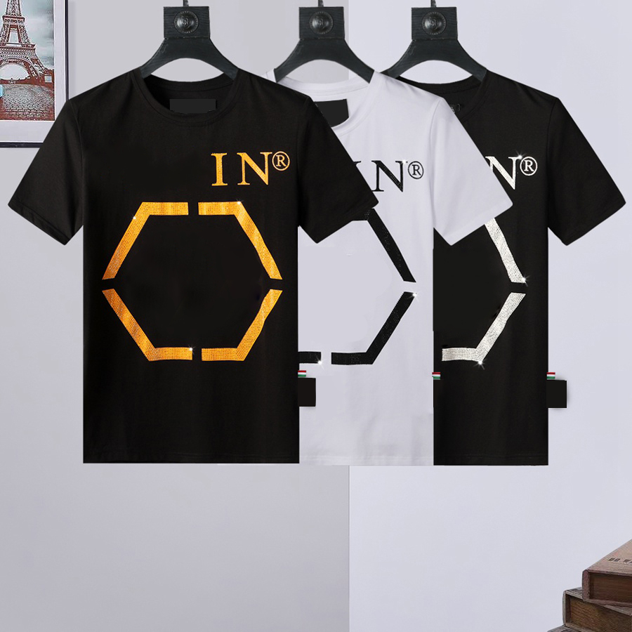 

Tees Tshirt Summer fashion Mens Womens Designers T Shirts Tops Luxurys Letter Cotton Rhinestone Skull Tshirts Clothing Polos Short Sleeve High Quality Clothes #P101, Don't shoot(non-delivery)