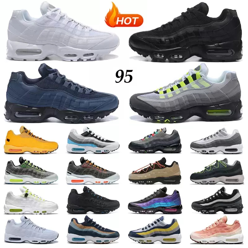 

Max 95 Mens running Shoes Classic OG Air 95s Triple Black White Navy Blue Neon Red Smoke Grey Greedy 3.0 Sneakers 20th Anniversary Grape Designer Trainers, 11