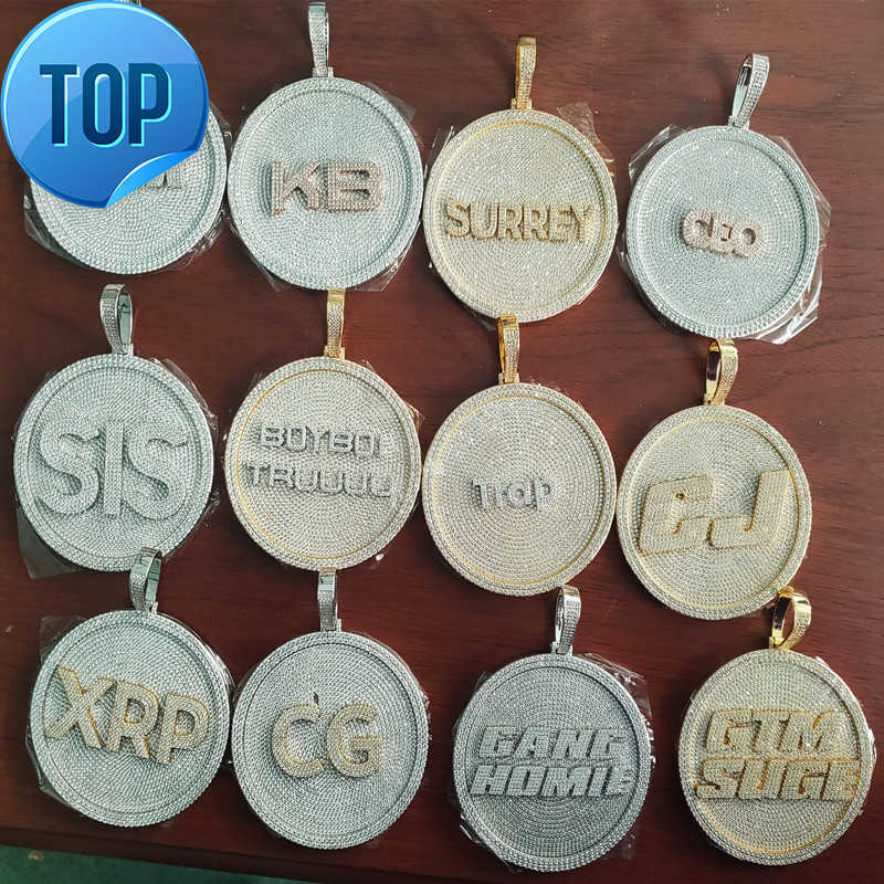 

Super Hotsale Bling Iced Out Gold Plated Full CZ Custom Name Letter Pendant Necklace Mens Hip Hop Bling Jewelry Gift