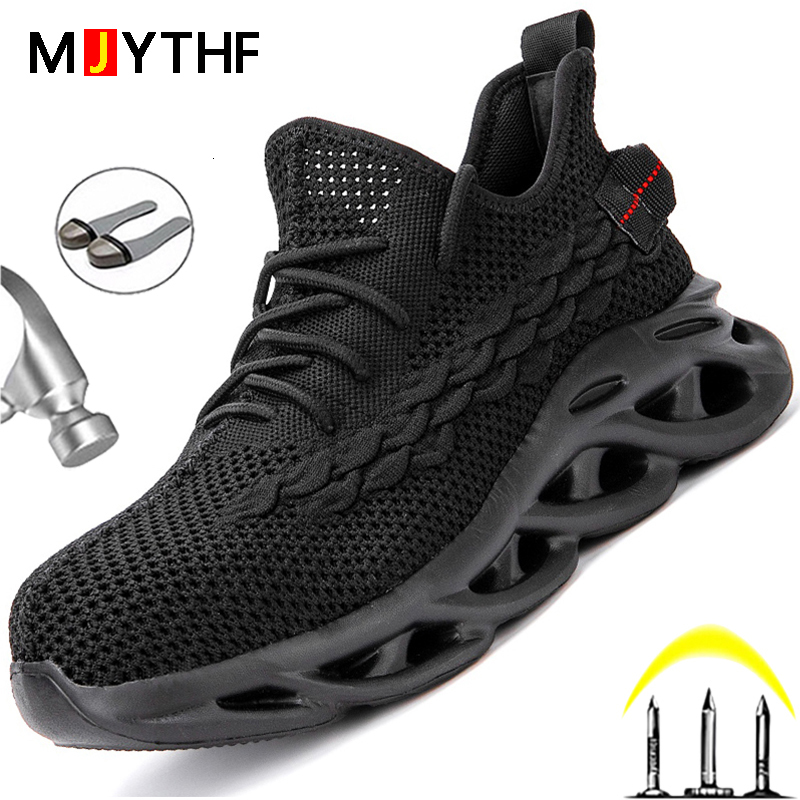 

Safety Shoes Indestructible Work Safety Boots Work Shoes Steel Toe Cap Safety Shoes Men Work Sneakers Male Work Boots Men Shoes 230311, 539eva-black white