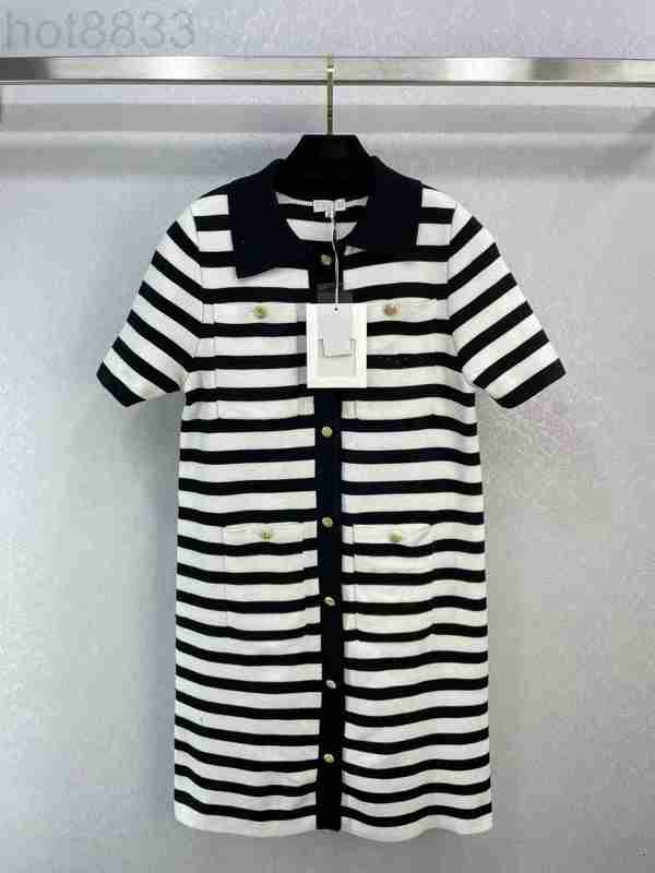 

Runway Dresses Designer Milan 2023 Spring Summer Short Sleeve Lapel Neck Panelled Brand Same Style JVEM, Customize