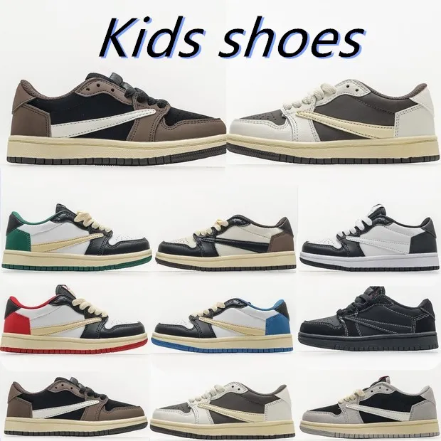 

Boys 1s basketball Jumpman 1 shoe Children black mid high sneaker designer Scotts blue trainers kid youth toddler infants Sport, 10