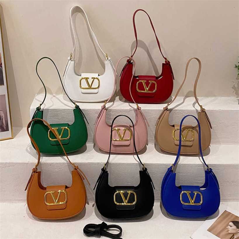 

handbag 2023 Fashion women's bag leather quality handbag fashionable shoulder underarm moon messenger fashion Bag, White13