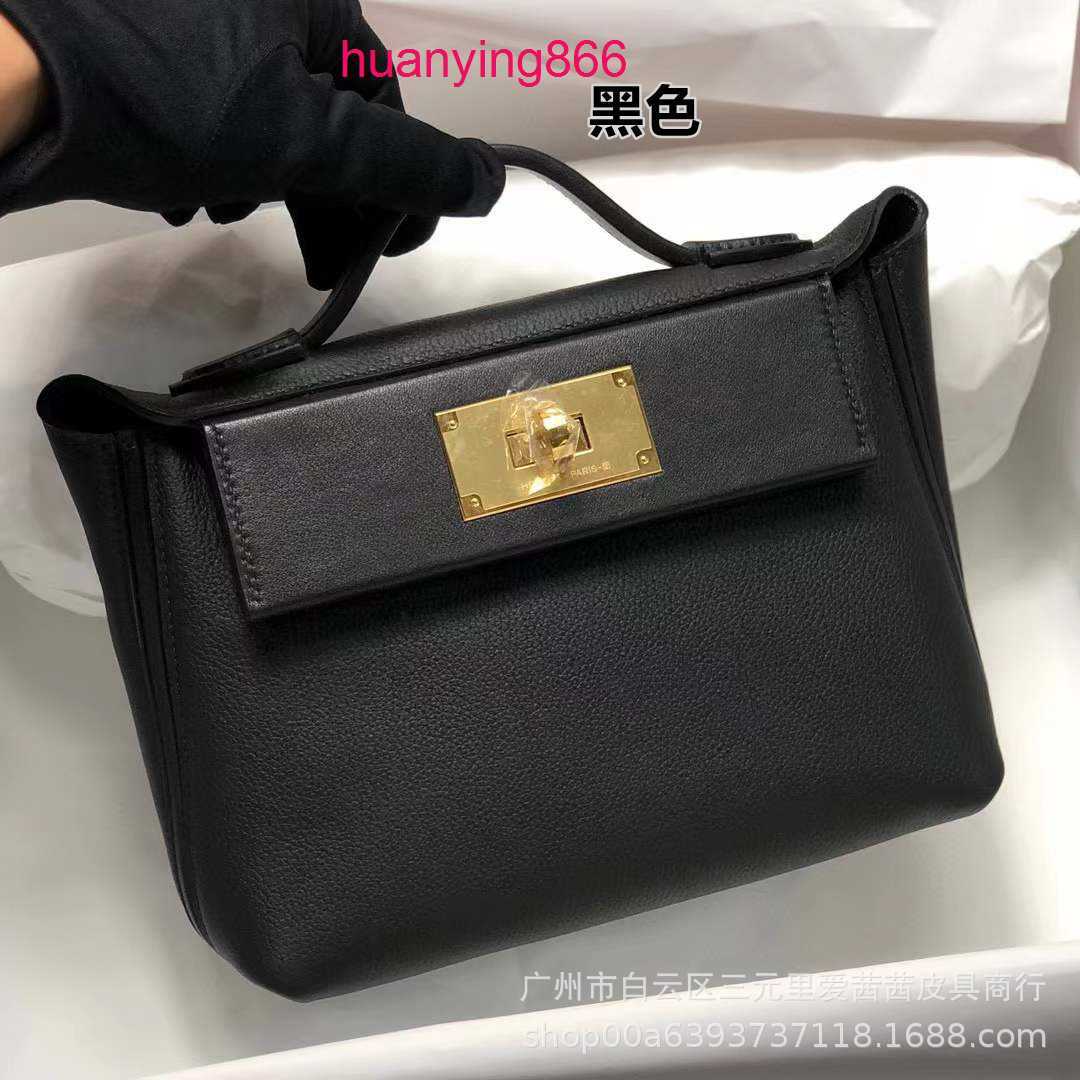 

for Bags Designer Herms's Woman High Quality Cowhide Kelys's 2424 Handbag New Cross Body One Shoulder Leather Women's T9HL, White4