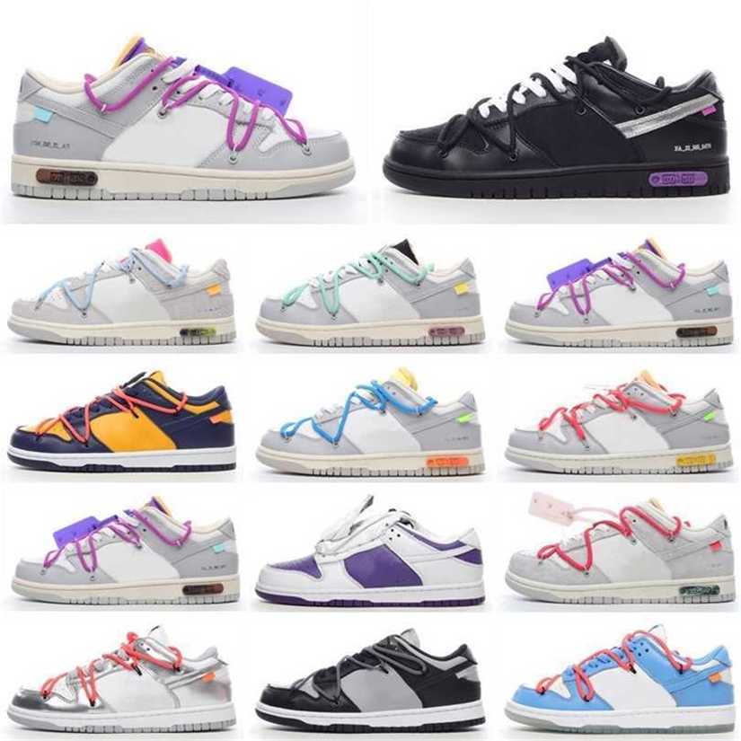 

2022 Skate Dunks Low Running Shoes Lot The 01-50 Dunled University Blue Futura Green Offs White Men Women Trainers Sneakers 36-48 XUDP, Color 1