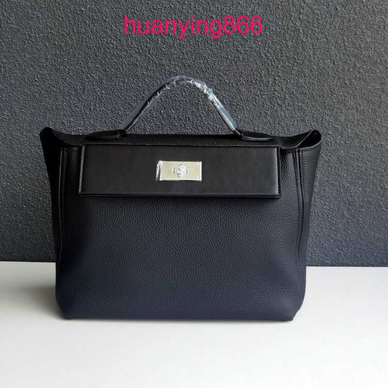 

for Bags Designer Herms's Woman h Family 2023 New Leather Women's Top Layer Cow Briefcase Kelys's 2424 Handbag Versatile Messenger PFLL, Claret