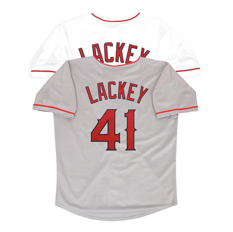 

Stitched Baseball Jerseys 41 John Lackey Mitchell Ness jersey 2002 Men Women Youth S-4XL retro jersey
