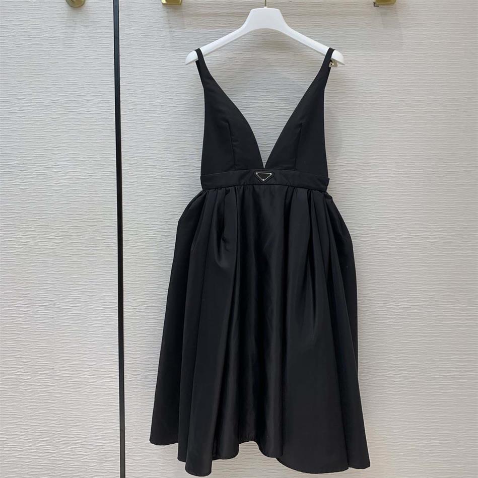 

2021New Sexy Party Dress Re-nylon Style Puffer Skirts Waist-retracting Classical Ball Gown Suspender Midi Dresses with Inverte282I, Black