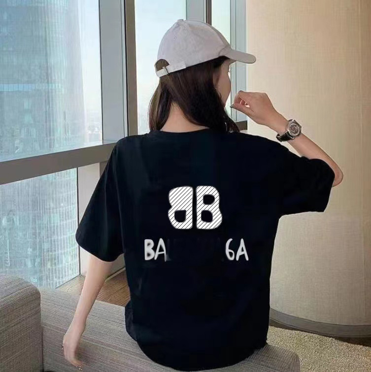 

2023 New men's fashion clothing summer casual fashion designer printed street short sleeve net red the same couple's edition models limited classic BB Pattern, Purple