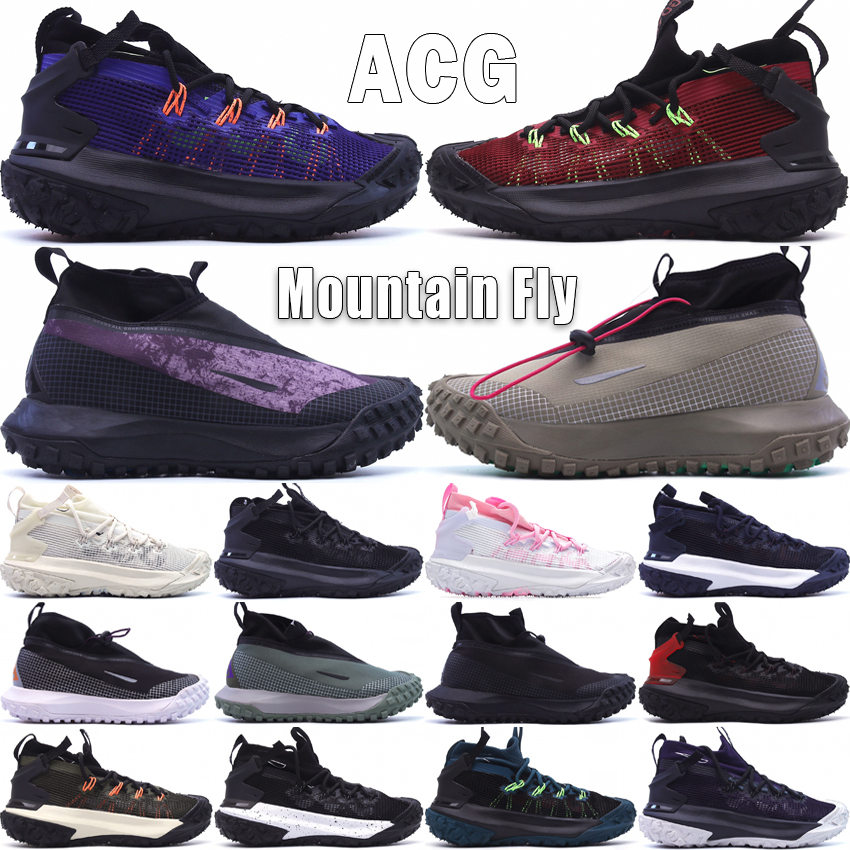 

ACG Mountain Fly 2 GTX Trail Running Shoes For Men Women Mid Cut Trainers Top Khaki Clay Green Black Olive Outdoor Climbing Sneakers Size 36-45, #14