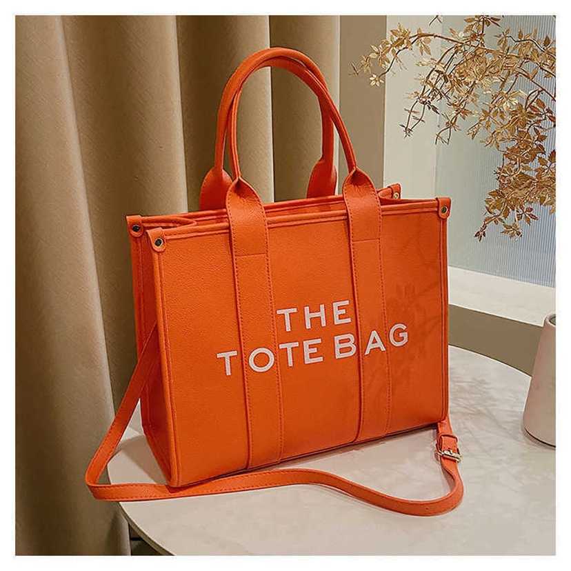 

handbag 2023 Fashion women's bag leather quality handbag fashionable Large capacity Tote fashion versatile PU letter solid color single shoulder messenger Bag, Black11