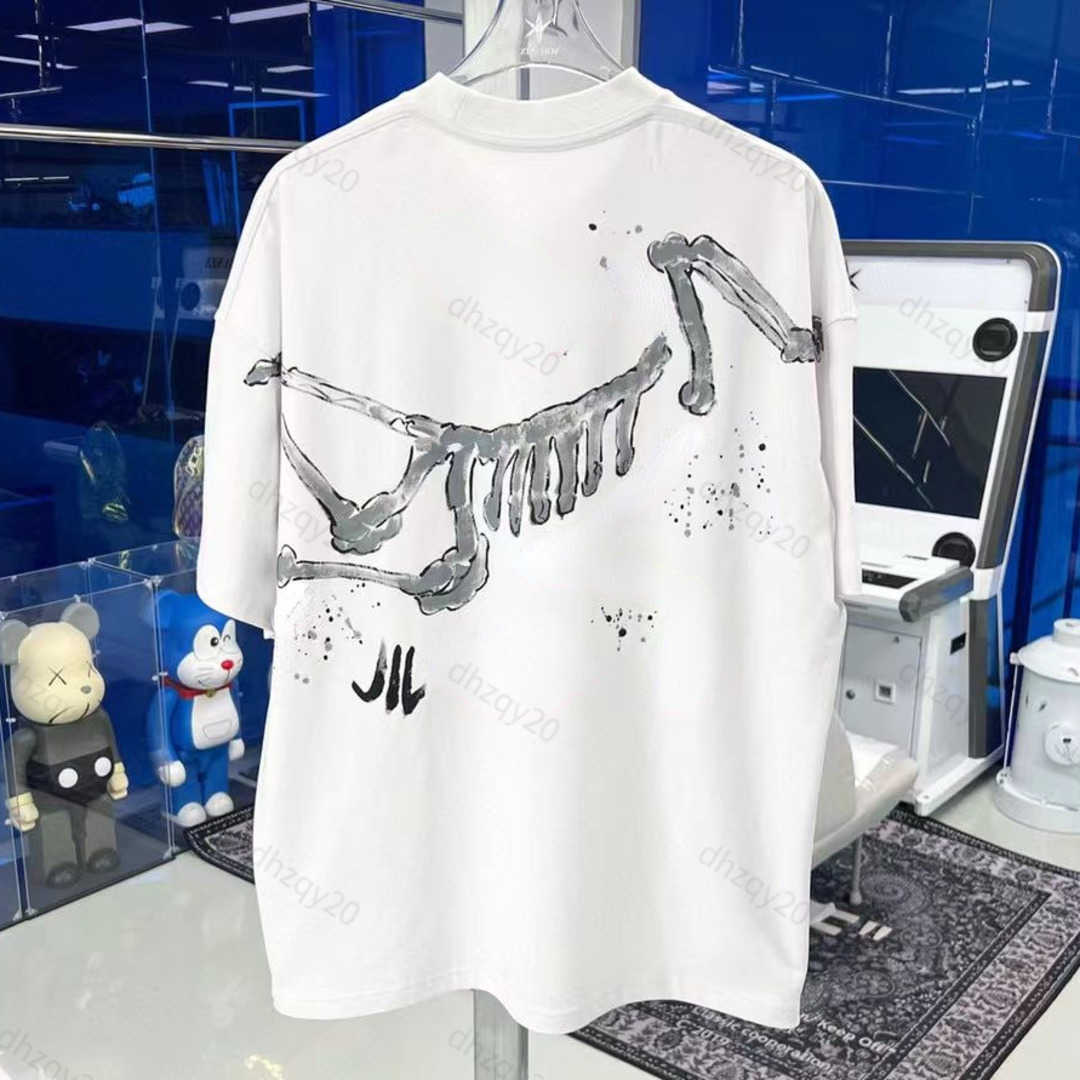 

Men' plus size tees t shirt designer shirts back graffiti printing round neck short-sleeved Tshirt luxury t-shirt pullover men women trendy cotton T-shirts hoodie tops, Black