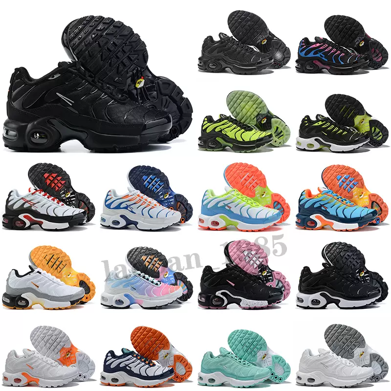 

TN Kids Running Shoes tn enfant Breathable Soft Sports Chaussures Boys Girls Tns Plus Sneakers Youth requin Trainers Eur 28-35, Top quality