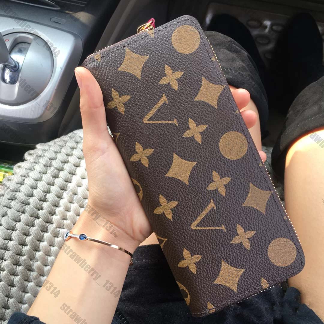 

Designers ZIPPY WALLET High Quality Soft Leather Mens Womens Iconic textured Fashion Long Zipper Wallets Coin Purse Card Case Holder Wih Box Louiseity 1 Viutonity 02, 06