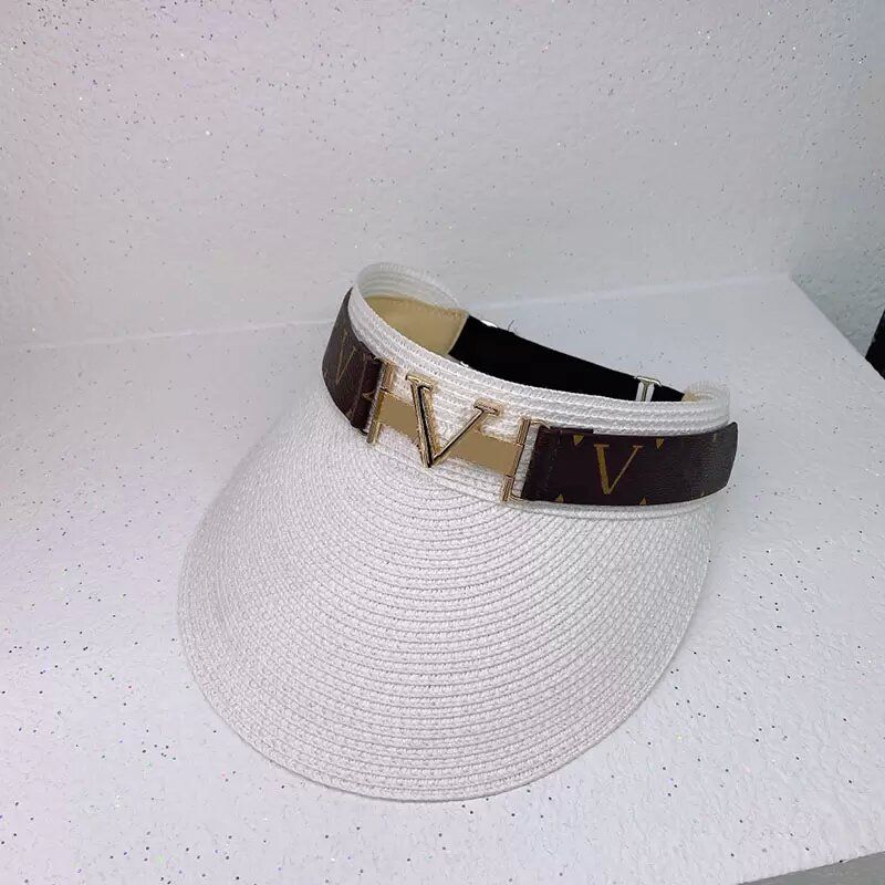 

Sun Hat Designer Cap Women Casquette Visors Top Empty Caps Hats Mens Bucket Hat Hut Summer Fashion Gold V Plate Chapeau Beanie Hot, Beige