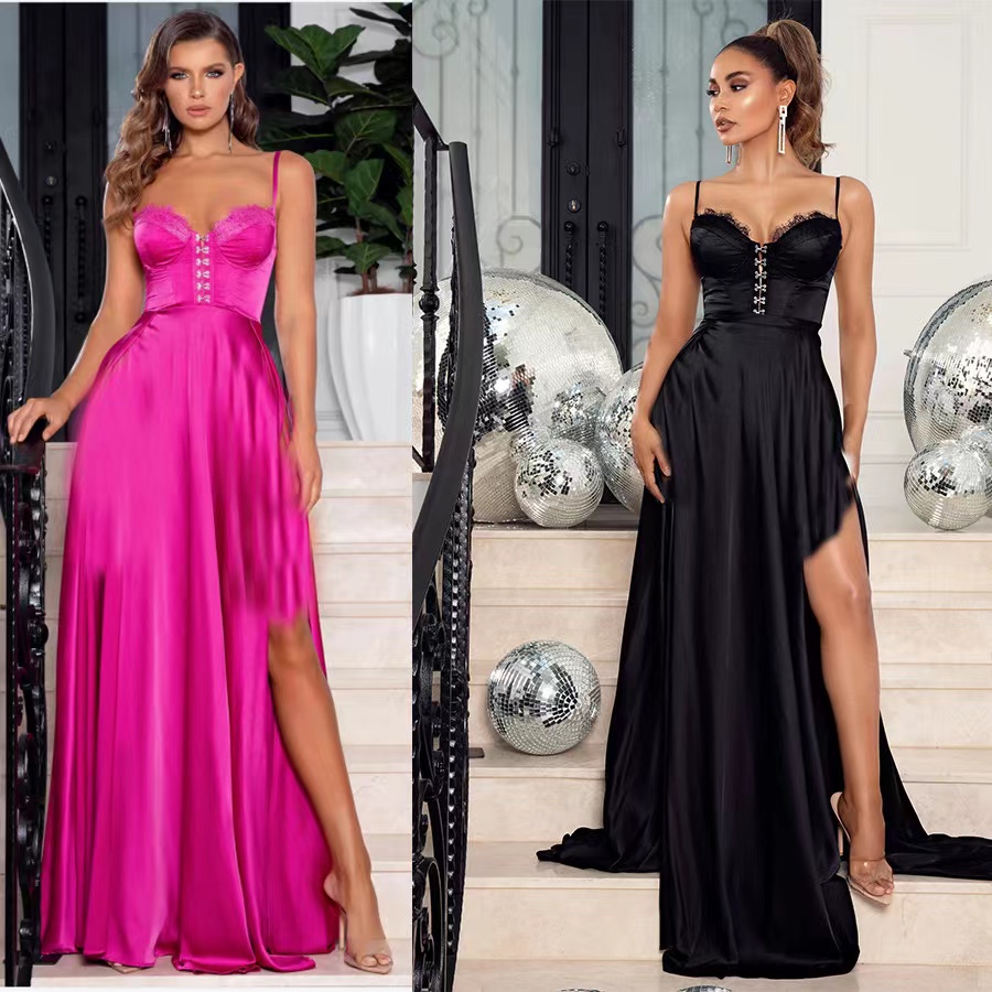 Luxury Long Prom Dresses 2023 Sexy Mermaid Sparkly black Sequin Black Girls Crystals Evening Formal Gala Party Gowns Robe De Soiree Vestidos-image-849110739