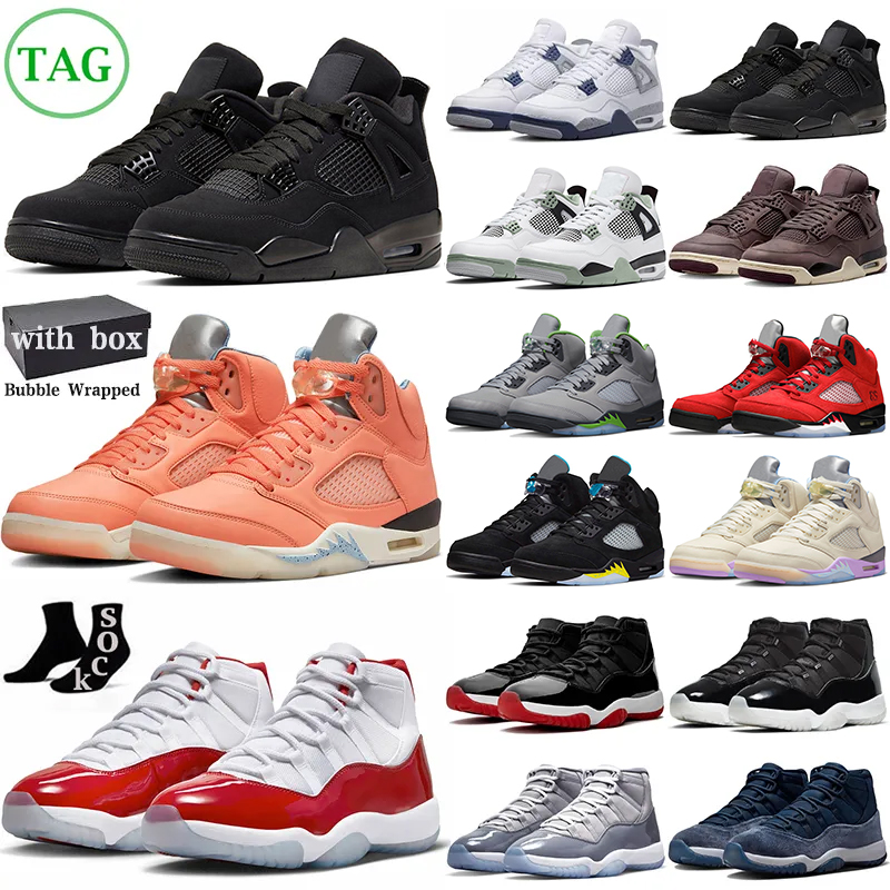 

With Box 4 5 11 Mens Basketball Shoes Jumpman 4s Pine Green Military Black Cat 11s Bred Cool Grey 5s Crimson Bliss Sail Men Women Sneakers Trainers fashion, 11s legend blue