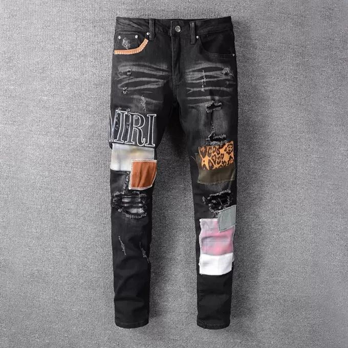 

2023Mens jeans Distressed Motorcycle biker Mens jeans Distressed Motorcycle biker jean Rock Brand 8 Colors Denim Pants Size Nek