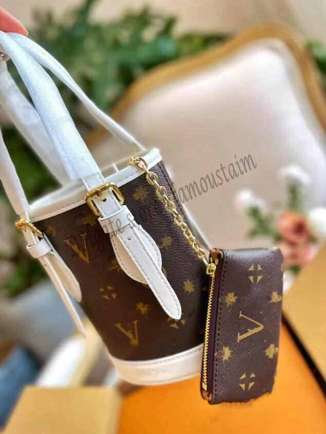 

Mini Neonoe Women Totes Shoulder Crossbody Bags Purse Designer Nano Classic Monograms Pattern Canvas Real Leather Handbag Purses Luxury Bucket Bag Match series, 02