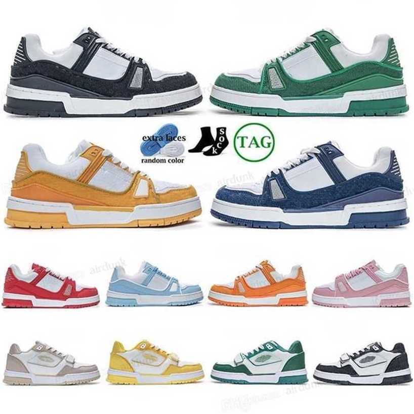 

Designer Men Causal Shoes Fashion Woman Leather Lace Up Platform Sole Sneakers White Black mens womens Luxury velvet suede size35-45F0D8