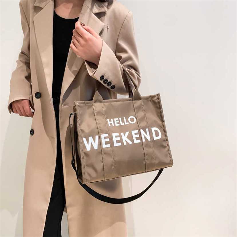

handbag 2023 Fashion women's bag leather quality handbag fashionable Fashion high-capacity nylon for Tote fashion single shoulder messenger canvas Bag, Gray