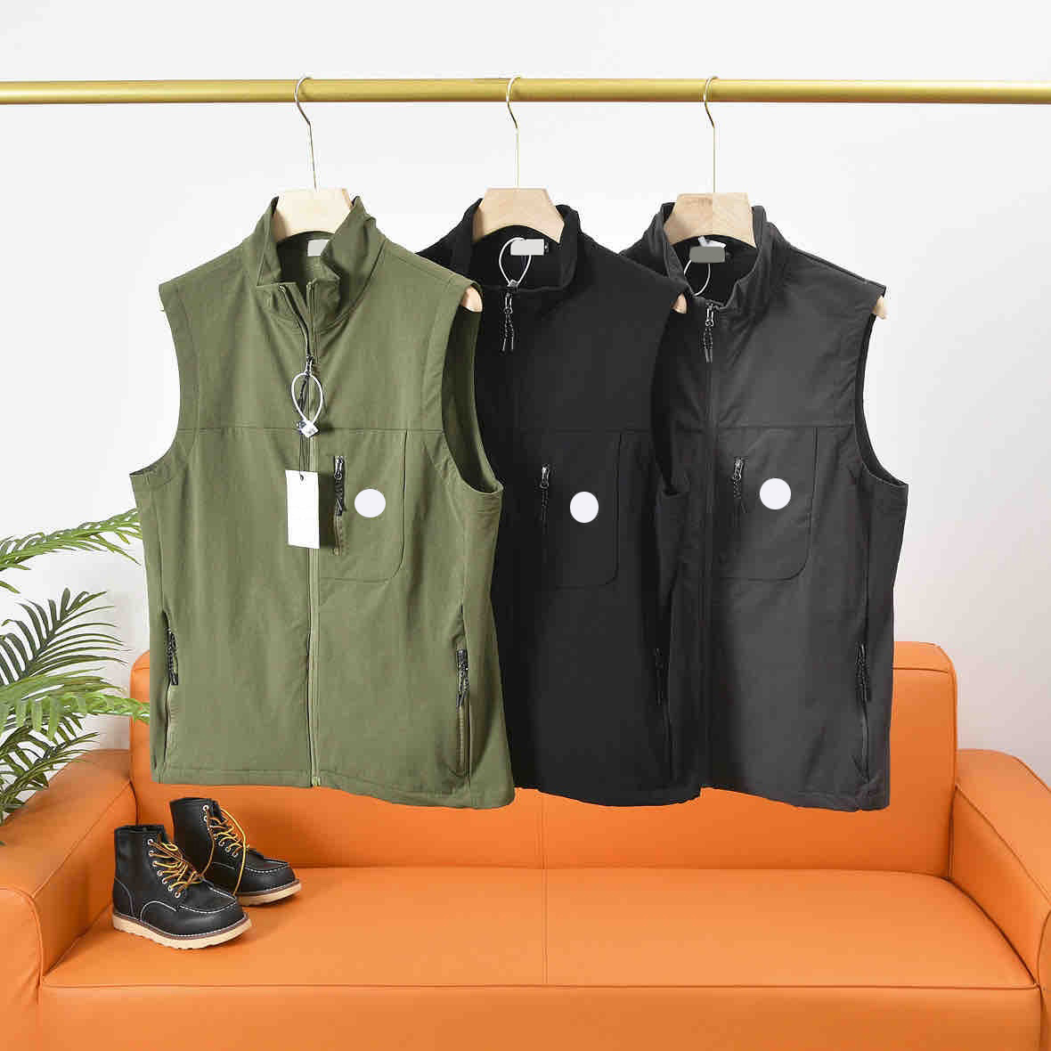 

23ss vest spring new work clothes outdoor casual vest brand fashion classic coat size M-XXL, Gray