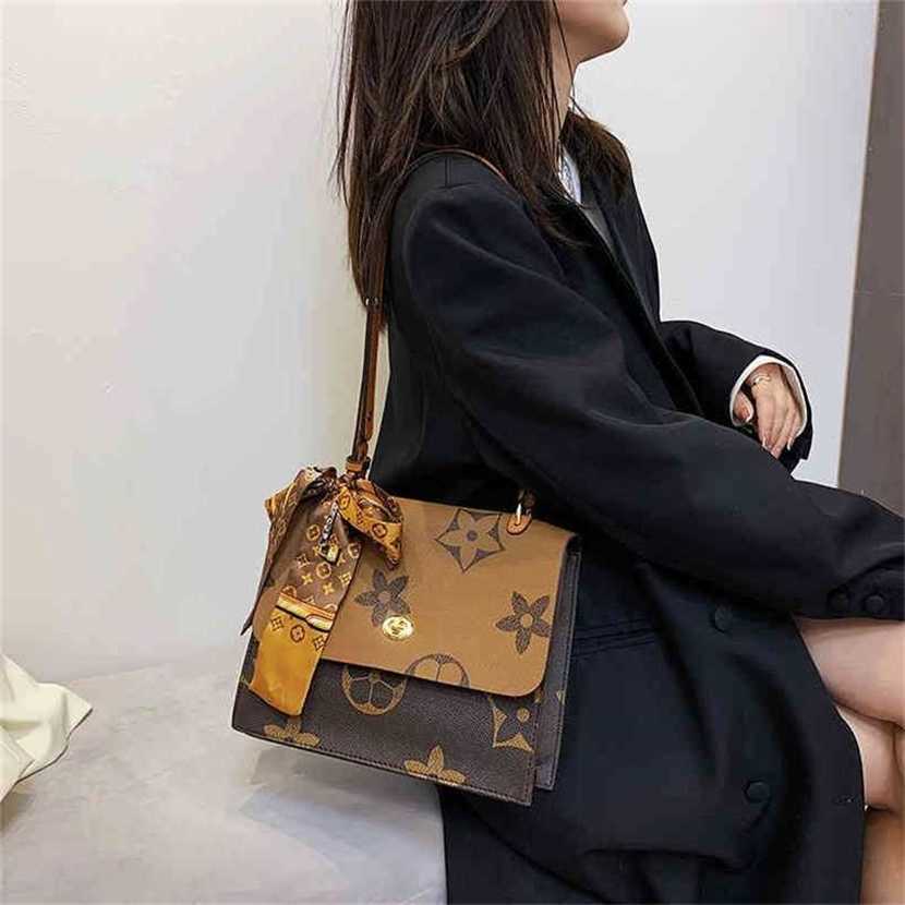 

handbag 2023 Fashion women's bag leather quality Handbag women's Shoulder Messenger Korean flower and small fresh trend Bag, A large size