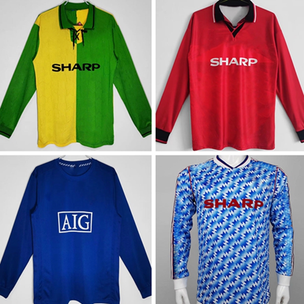 

Retro soccer jerseys 1990 1992 1994 1996 BECKHAM CANTONA KEANE SCHOLES GIGGS football shirts kit 90 92 94 96 98 99 08 09 thailand shirt classic vintage futbol jersey, 98/99 home shorts