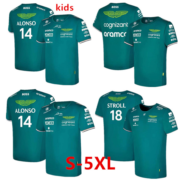 

kids Men's T-Shirts Aston Martin Jersey T-shirt AMF1 2023 Official Mens Fernando Alonso T-Shirt Formula 1 Racing Suit F1 Shirt MOTO Motorcyc Tees 0228H23, Green