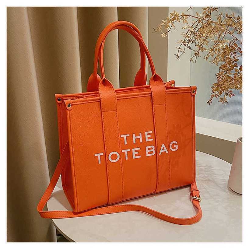 

handbag 2023 Fashion women's bag leather quality handbag fashionable Large capacity Tote fashion versatile PU letter solid color single shoulder messenger Bag, Black11